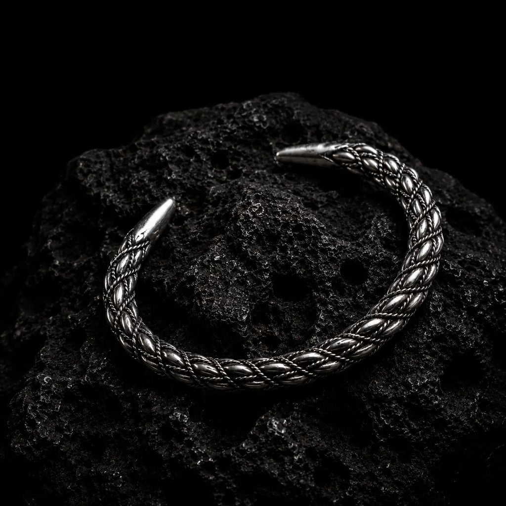 Gotland Style Armring Woven in Sterling Silver