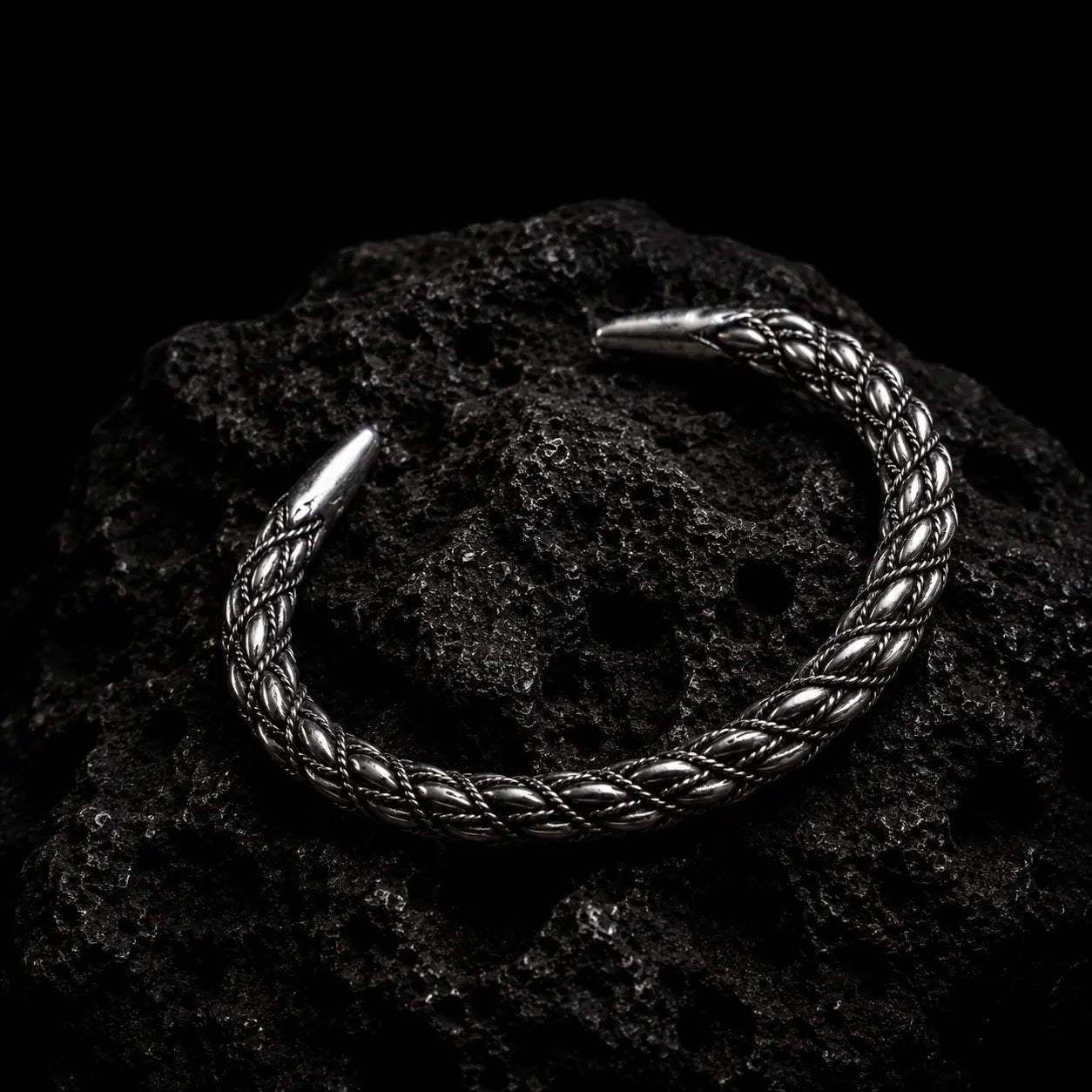 Gotland Style Armring Woven in Sterling Silver