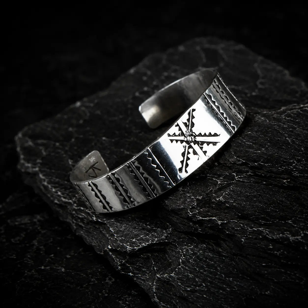 Stamped Bracelet in Sterling Silver