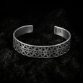 Hand Stamped Viking Armring in Sterling Silver