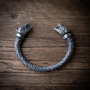 Pewter Bear Head Bracelet