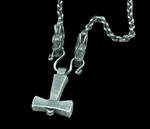 Pewter Uppsala Thors Hammer on Steel chain