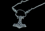 Knotwork Thor's Hammer in Pewter 