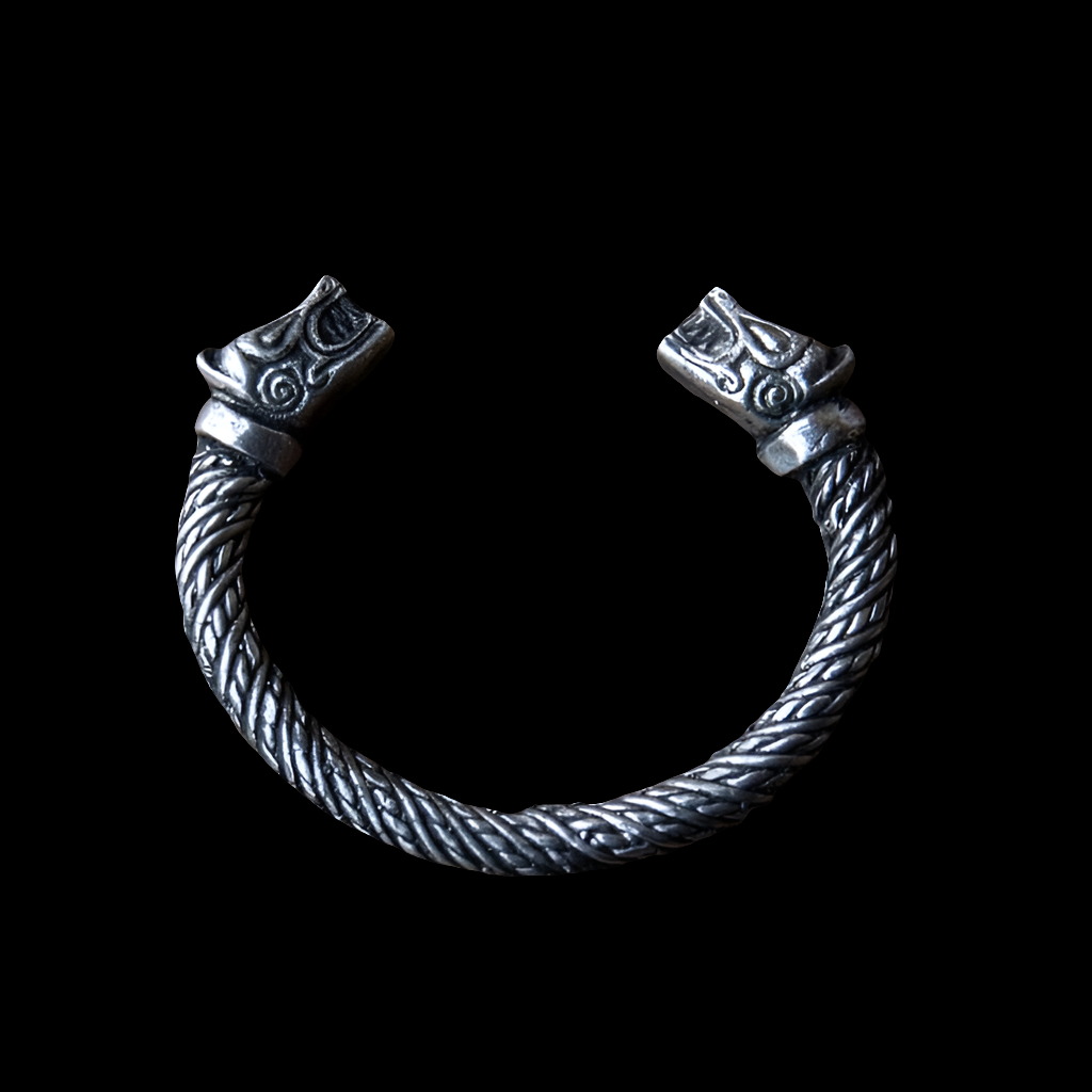 Bead Head Armring in Pewter by Valhallas Silver 