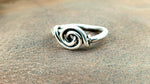 Wire spiral ring in sterling silver