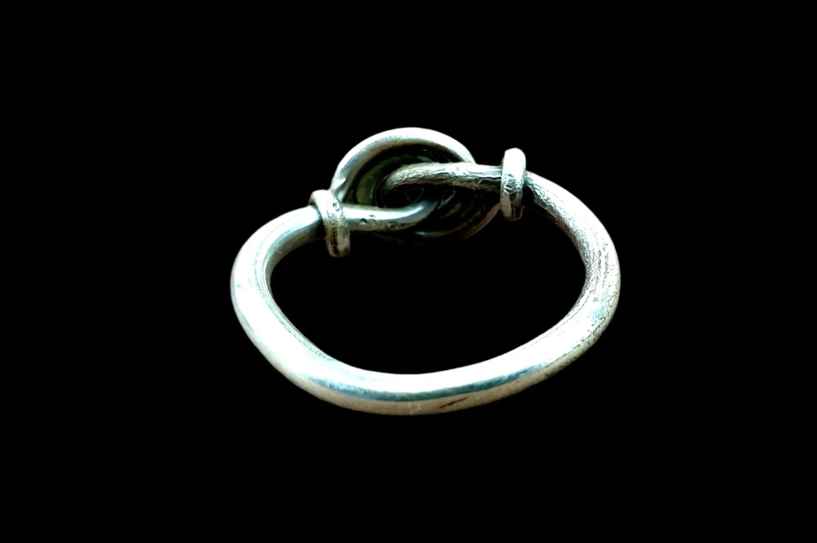 Handmade silver spiral ring