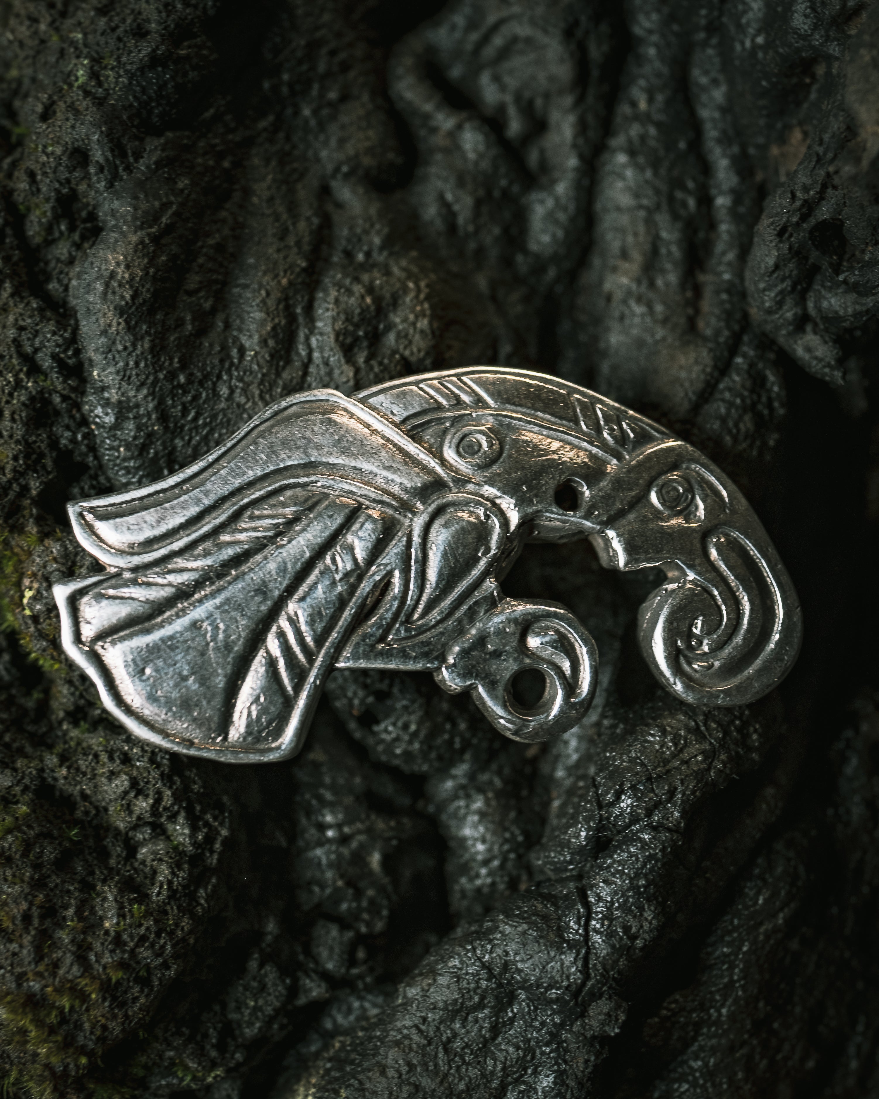 Gotland Bird Brooch in Sterling Silver