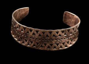 Viking Bracelet Hand Stamped in Bronze