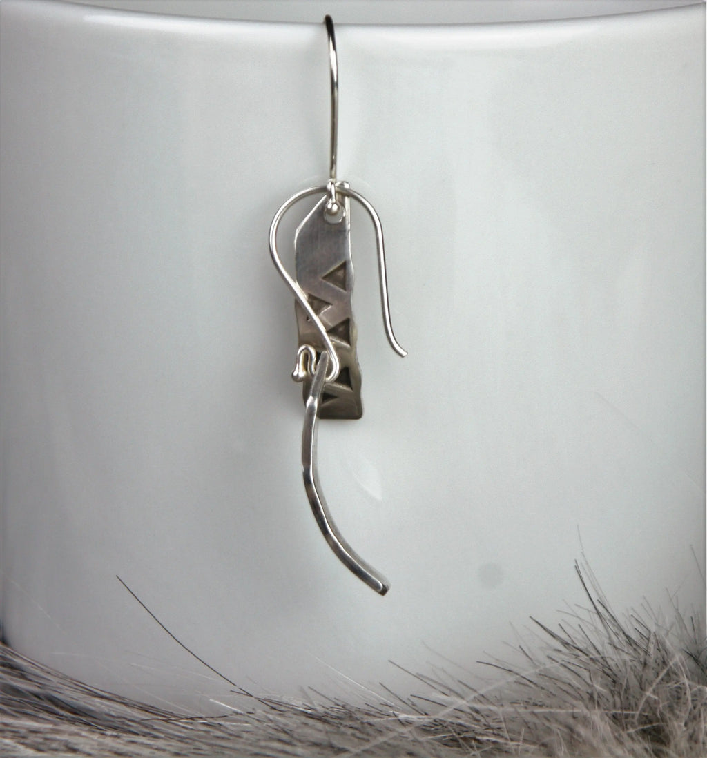 Stamped Viking Earrings