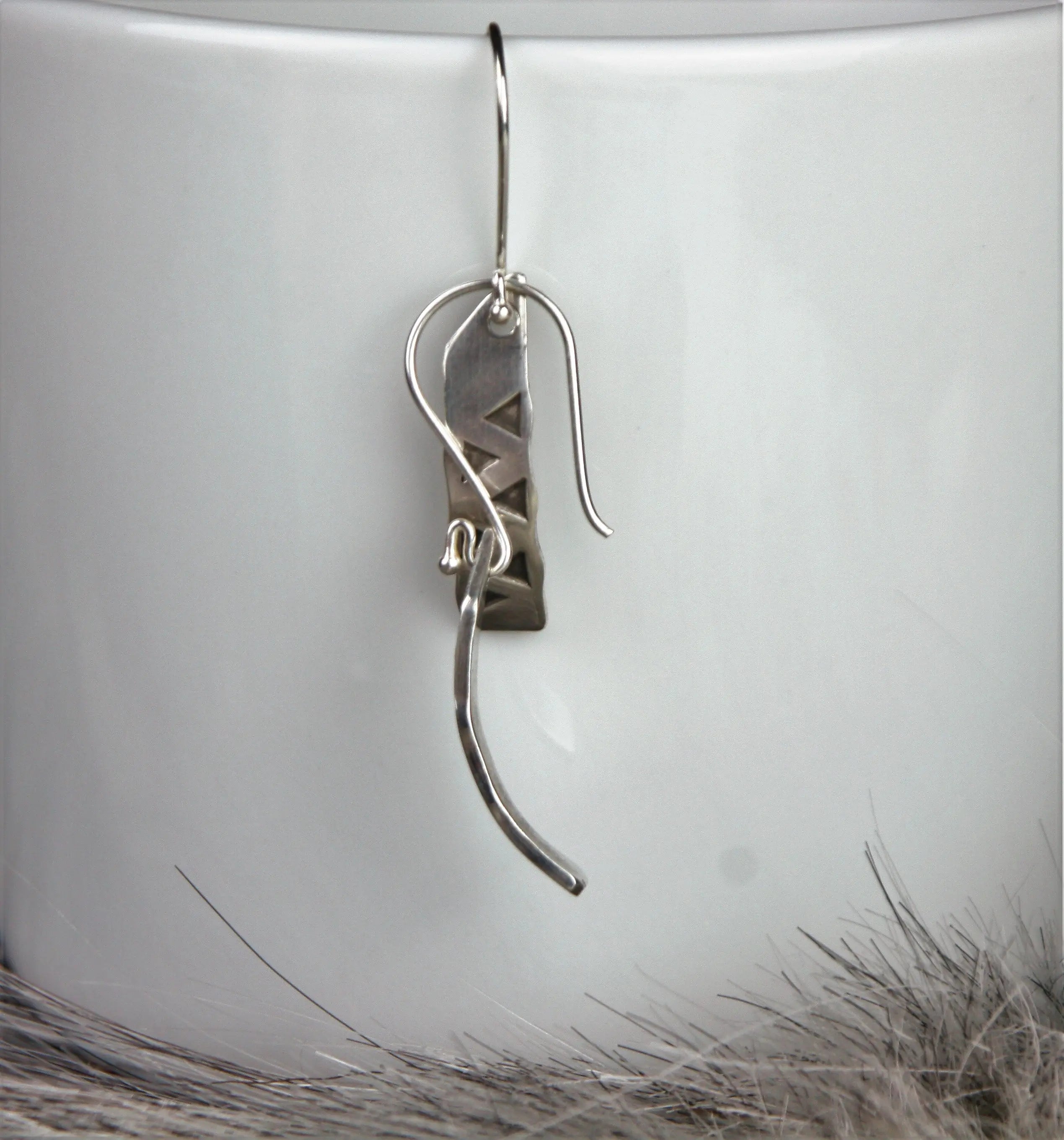 Stamped Viking Earrings
