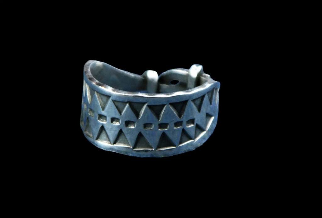 Hand Stamped Silver Viking Ring