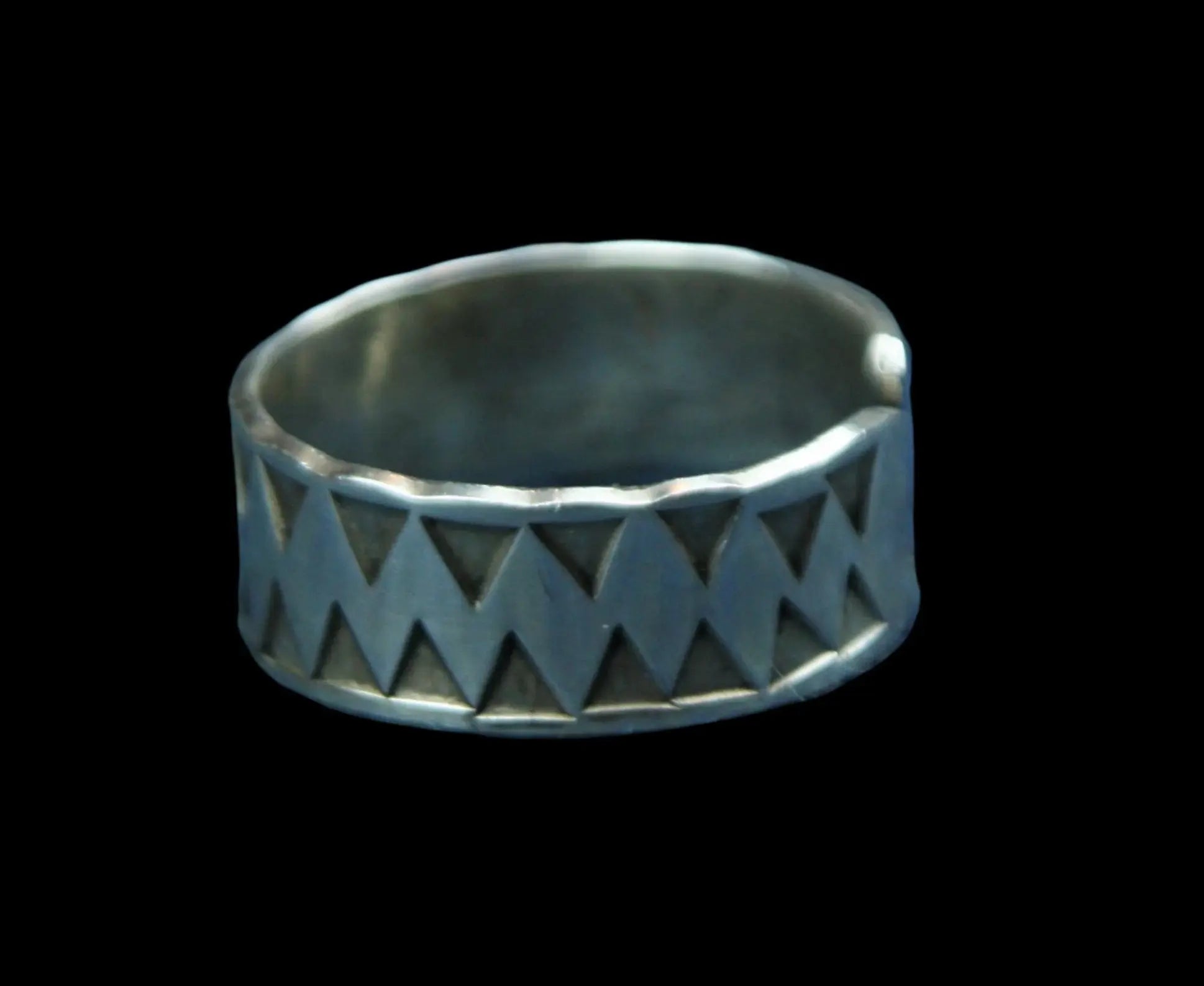 Stamped Silver Viking Ring