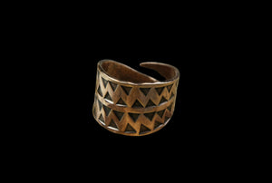 Adjustable Viking Ring in Bronze.