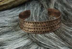 Bronze Medium Stamped Viking Bracelet Money arm ring 