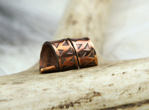 Bronze Hand Stamped bead