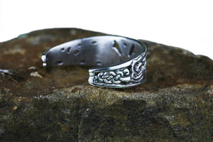 Sterling Silver Valknut Arm Ring