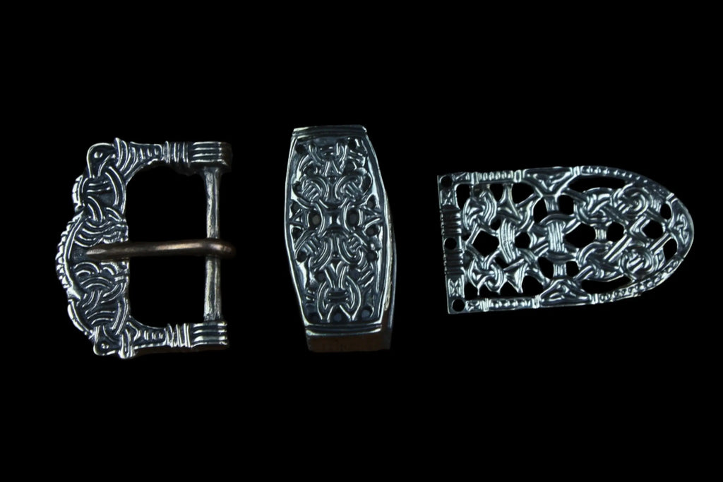 Gokstad Viking Belt Set Handmade by Valhallas Silver 