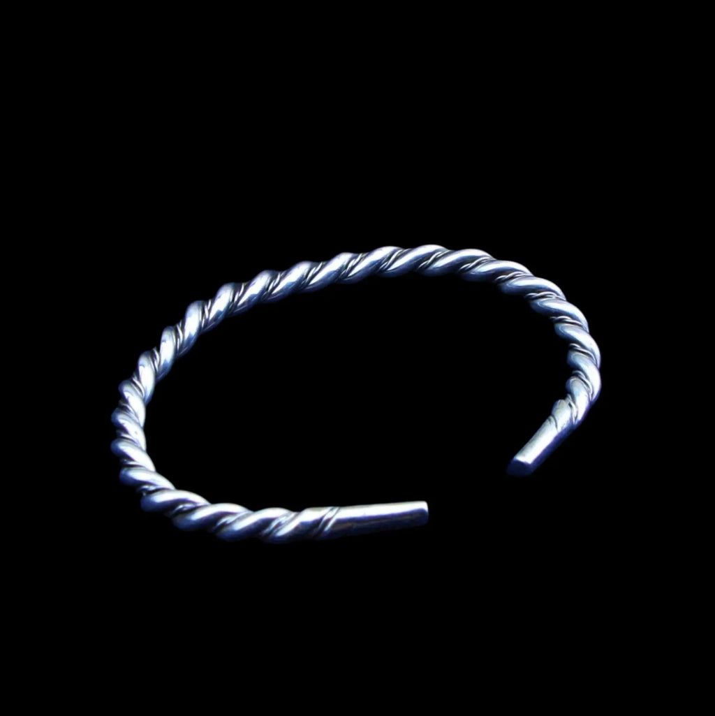 Solid Silver Twist Viking Bracelet