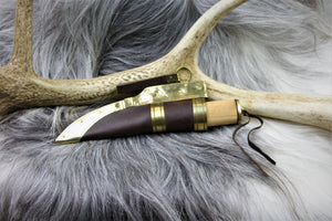 Birka style knife with decorated scabbard