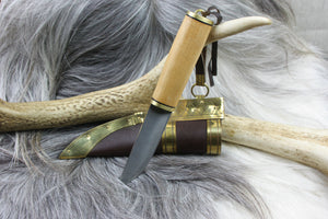 Birka style knife with decorated scabbard