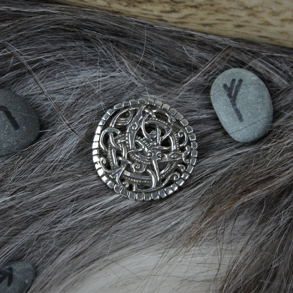 Handmade Viking Pitney Brooch in Solid Silver