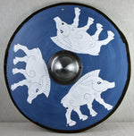 Blue Boar Viking Shield by Vallhallas Silver